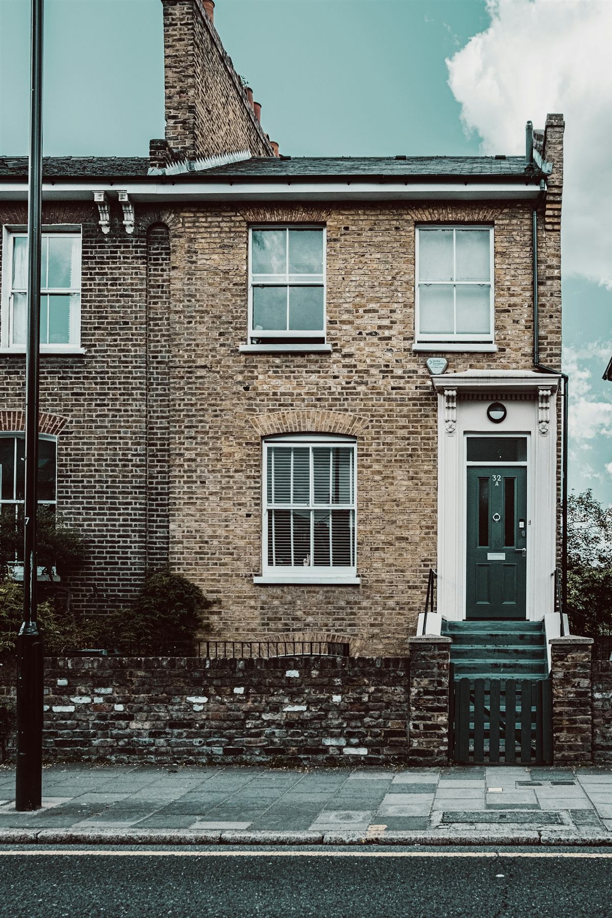 A brick terraced house in London